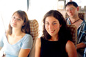 В автобусе на экскурсию (Аня, Эля, Николай)
. Поездка в Крым, лето 2003 года.