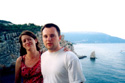 Вид с Ласточкиного гнезда (Женя, Андрей)
. Поездка в Крым, лето 2003 года.